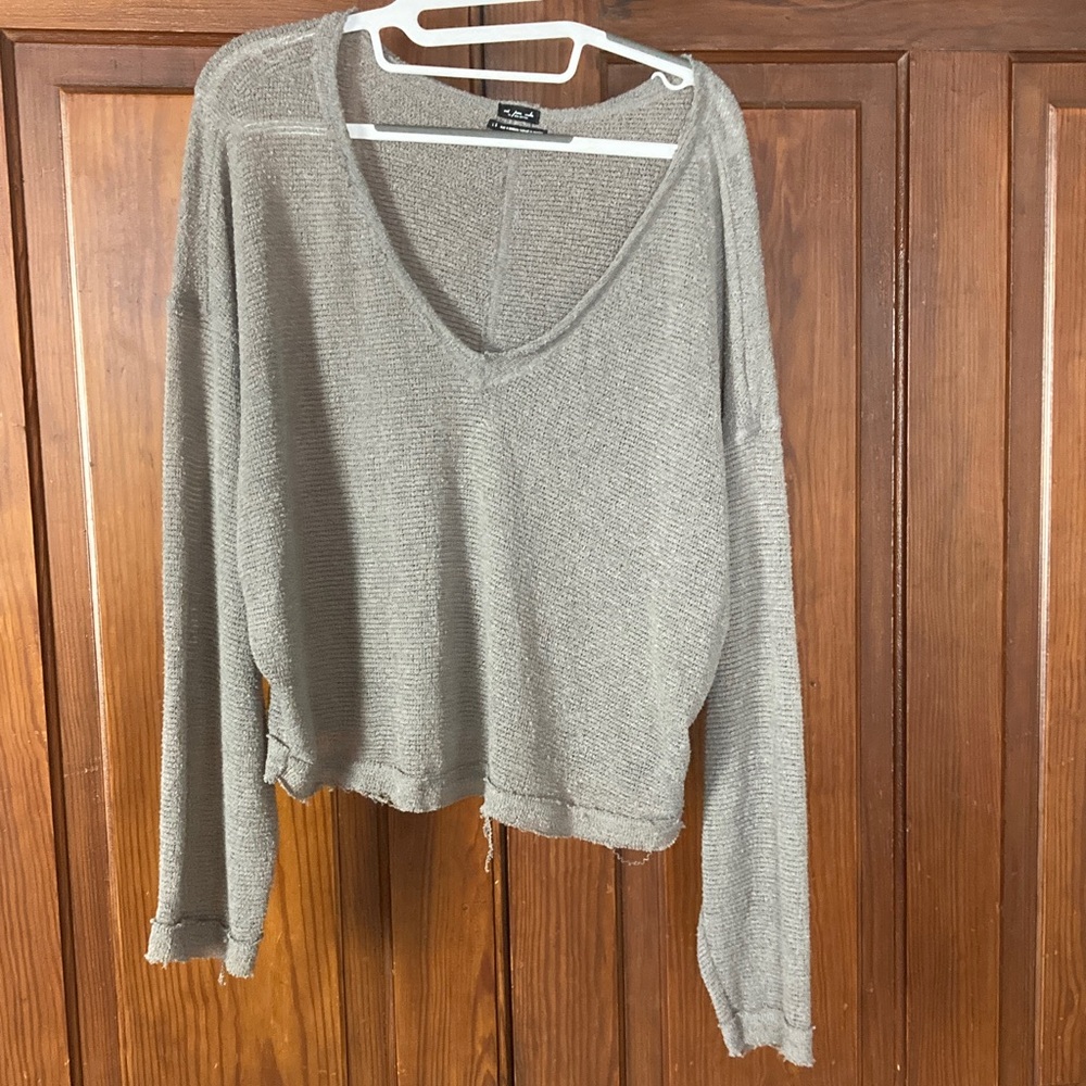 Urban Outfitters Taupe V-Neck Sweater